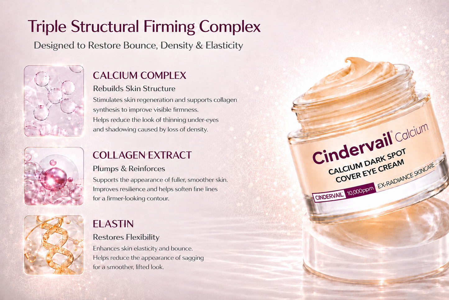 🔥LAST DAY 60% OFF!!Cindervail Korean Calcium Dark Spot Eye Cream