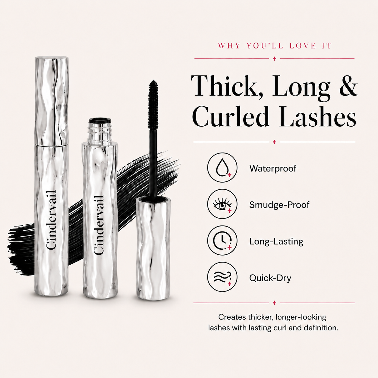 Waterproof Fibre Mascara💧 – Volume & Length without Clumping for Dramatic Moments